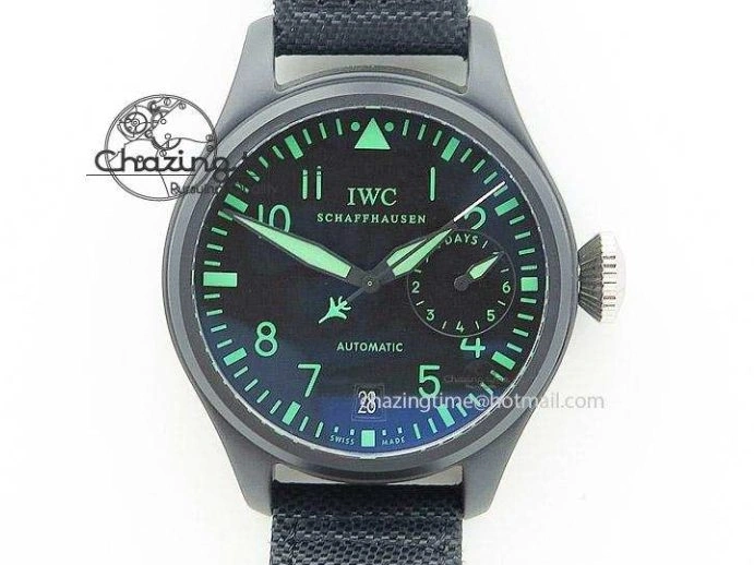 MIROTIME 0212 Mark XVIII IW327001 V6F Best Edition Black Dial On Black Leather Strap A Tailored 7307